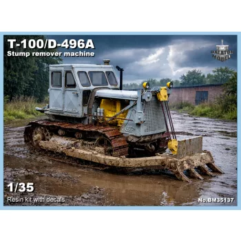 T-100/D-496A Stump remover machine, 1/35