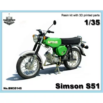   Simson S51 East-German light motorcycle, resin model kit, 1/35