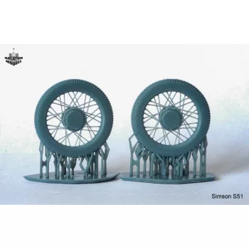 Spoked wheels for Simson S51 kit, 1/35 (2pcs)