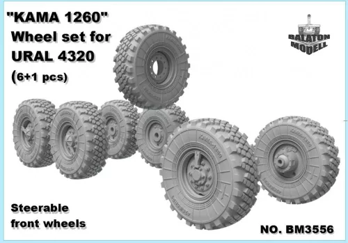 KAMA-1260 Rädersatz für Trumpeter Ural Bausätze, 1/35