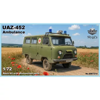 Uaz-452 Soviet Military Ambulance, resin model kit, 1/72