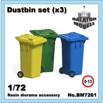 Mülleimer-Set, 1/72 (x3)