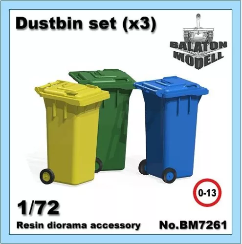 Mülleimer-Set, 1/72 (x3)