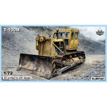 T-100M, Soviet Bulldozer, resin model kit, 1/72